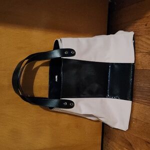 Victoria's Secret black and pink tote bag